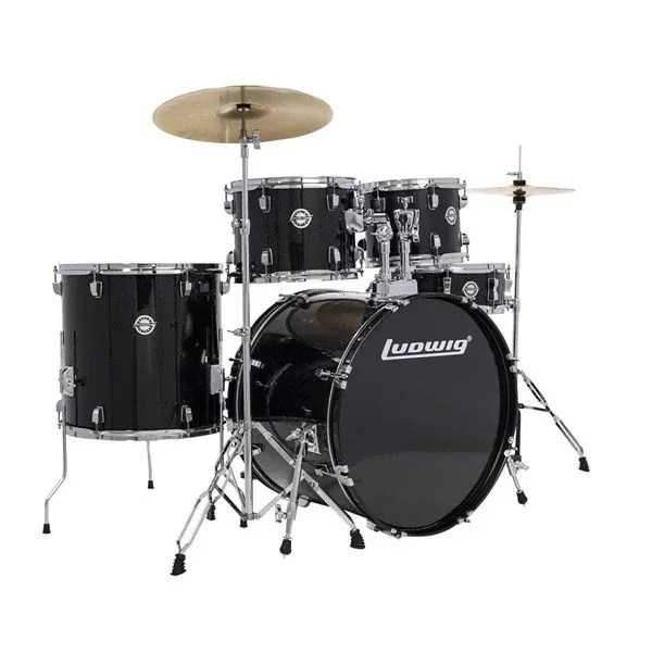 LUDWIG SET BATERIA ACCENT FUSE 5PCS - Black