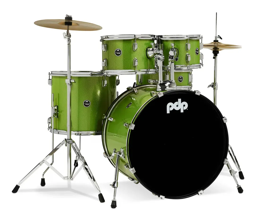PDP BATERIA CENTER STAGE 5PC - ELECTRIC GREEN SPARKLE
